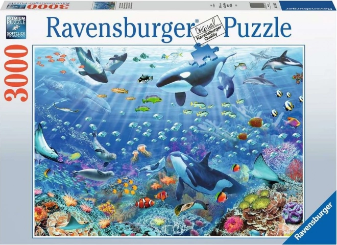 Ravensburger puzzle monde sous-marin coloré 3000 pièces
