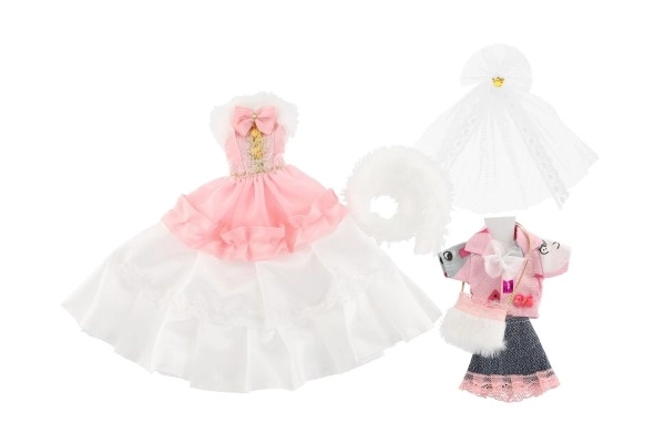 Vêtements avec accessoires pour poupées 2 pièces