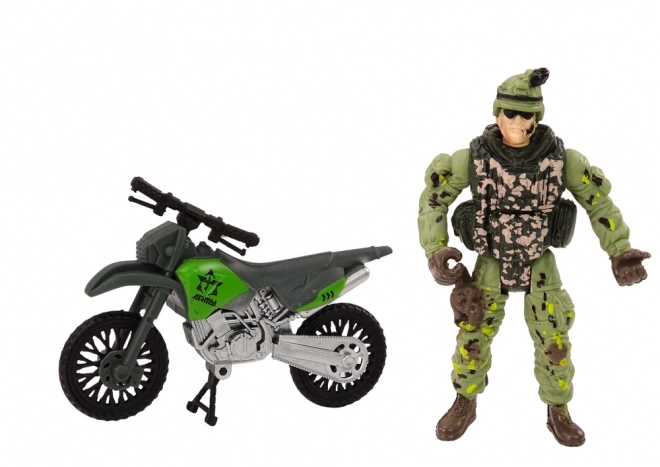 Ensemble militaire avec véhicule de combat et hélicoptère