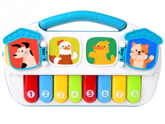 Clavier musical joyeux avec animaux