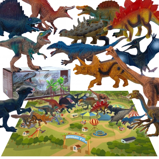 Ensemble de dinosaures XL avec base