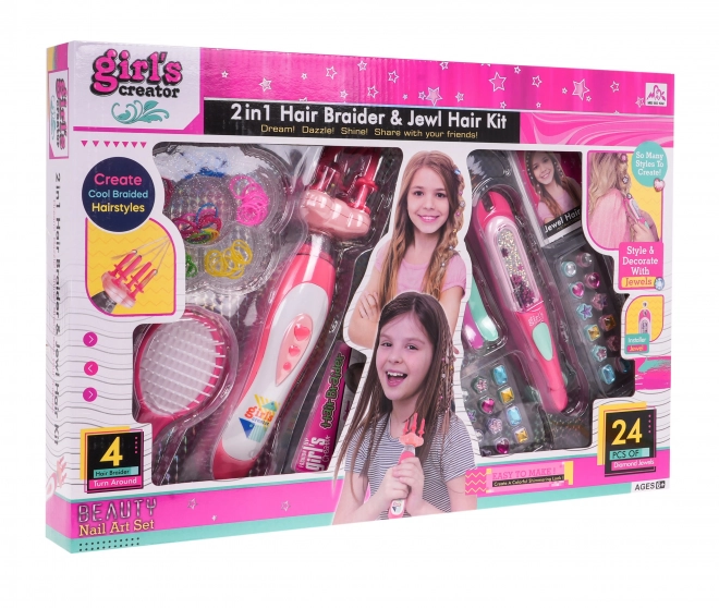 Kit pour tresser des tresses avec des bijoux