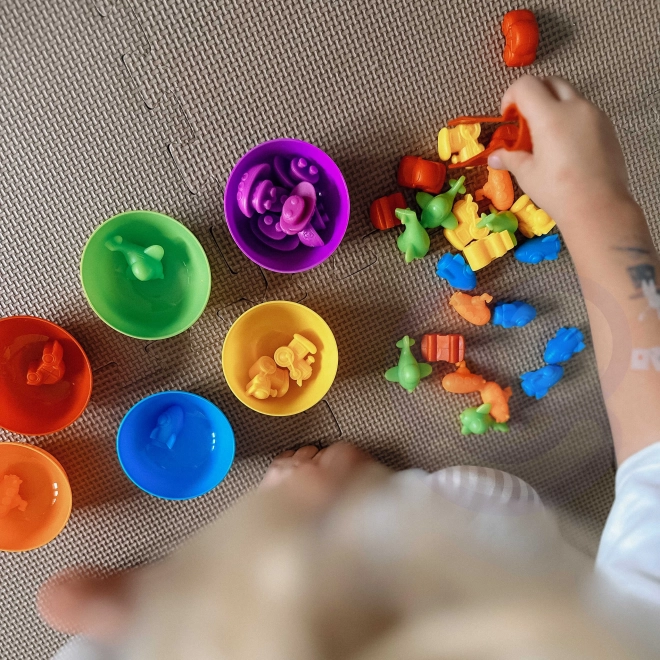 Jeu montessori en bois Apprends à compter – Animaux du zoo