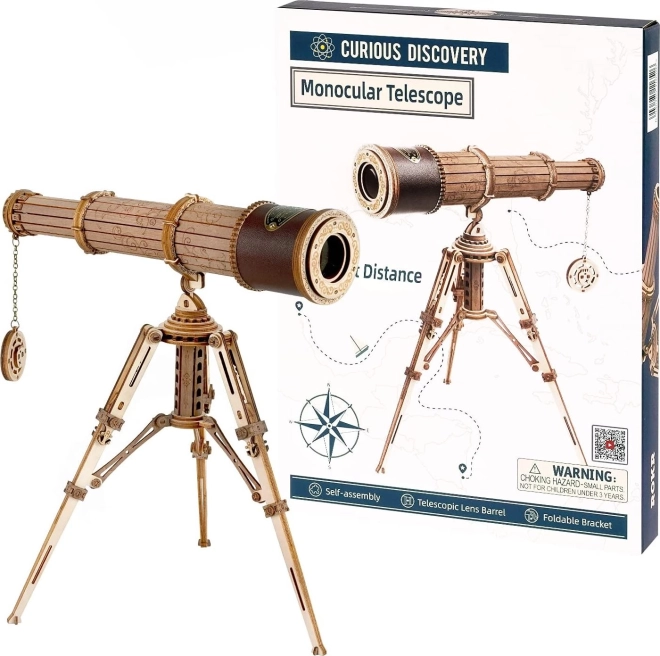 ROBOTIME Rokr Modèle en Bois de Télescope Monoculaire