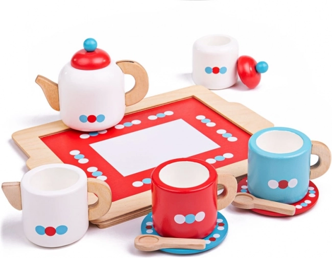 Service à thé en bois à pois BIGJIGS TOYS