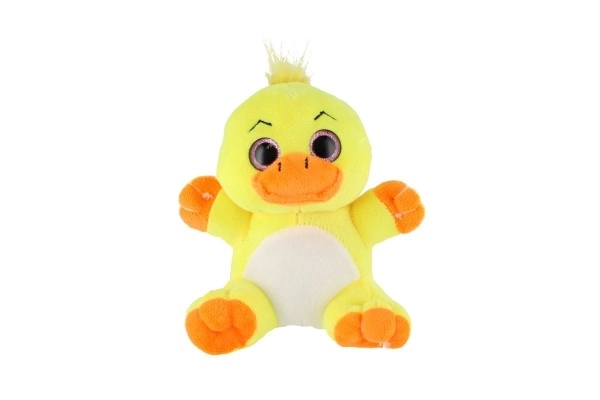 Animal en peluche grandes yeux 18 cm sur carte