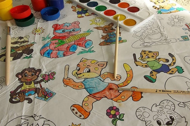 Nappes à colorier Pexi pour enfants - Voitures