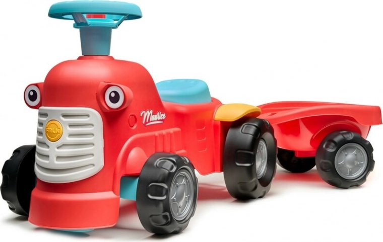 Draisienne tracteur avec remorque Munico rouge