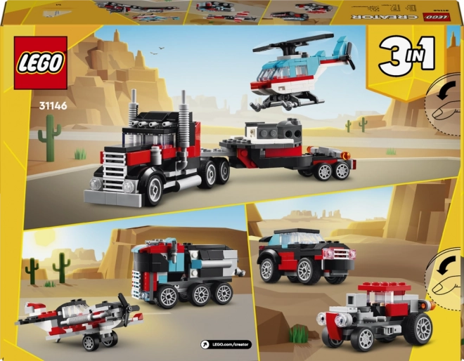 Lego Creator Remorquage avec Plate-forme et Hélicoptère