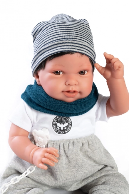 Poupée bébé réaliste avec corps souple Antonio Juan Pipo Hair 42 cm