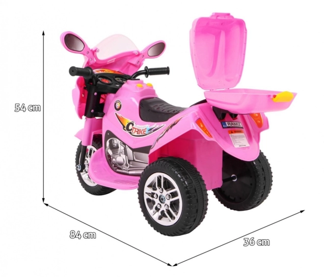 Tricycle BJX-088 moto électrique + sons + lumières – Rose