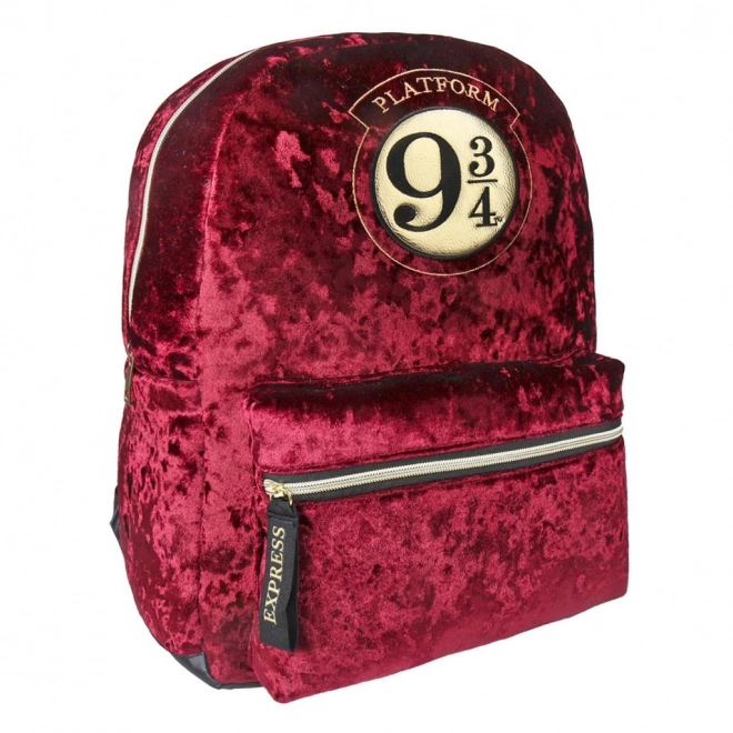 Sac à dos décontracté en velours Harry Potter