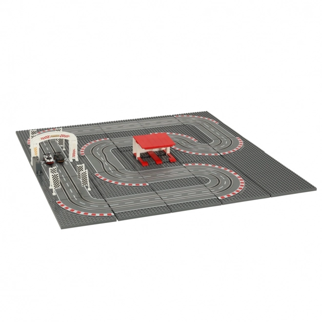 Piste de course de police électrique avec blocs de construction