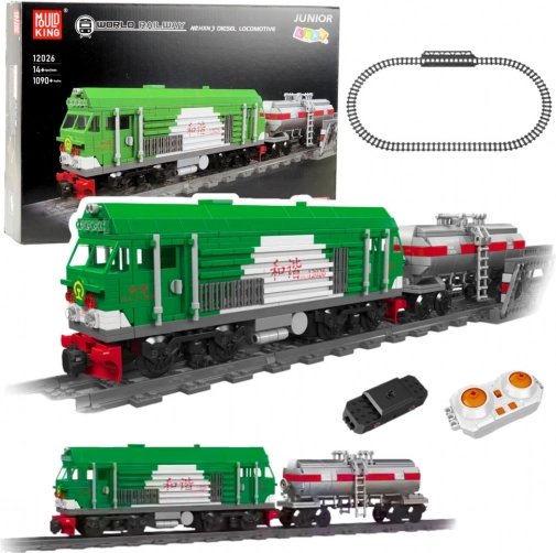Kit de construction train RC avec citerne, 1090 pièces