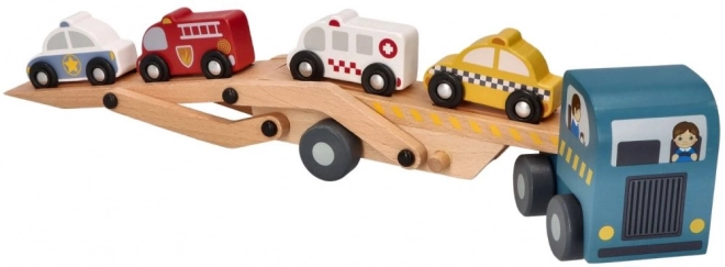 Caravane avec véhicules de secours