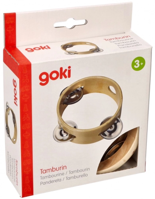 Tambourin Goki avec 3 cymbales sans membrane