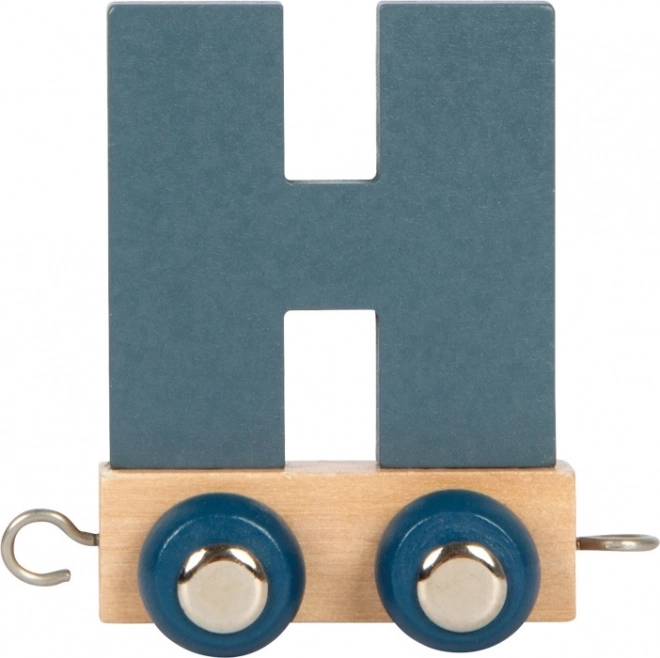 Petit train polaire en lettres en bois - lettre H