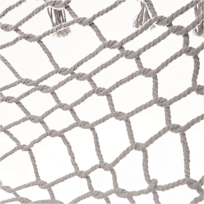 Hamac de jardin Boho avec franges gris 200 cm