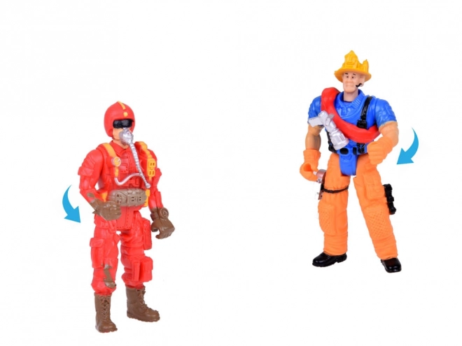 Grand véhicule de pompiers avec son et casque pour enfants