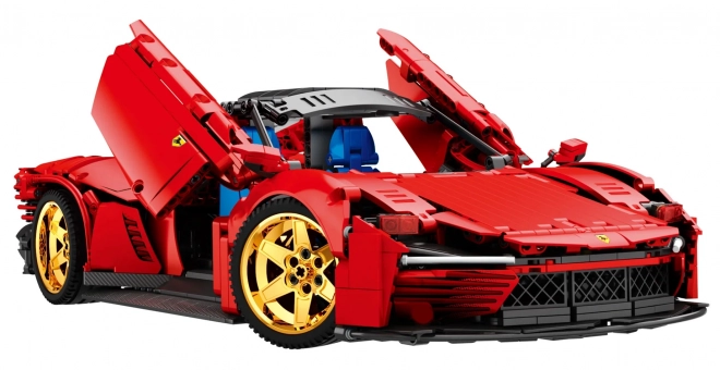 Ensemble de blocs de construction voiture de sport rouge