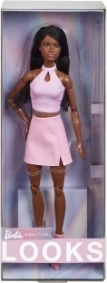 Barbie Looks Poupée en Tenue Rose avec Tresses