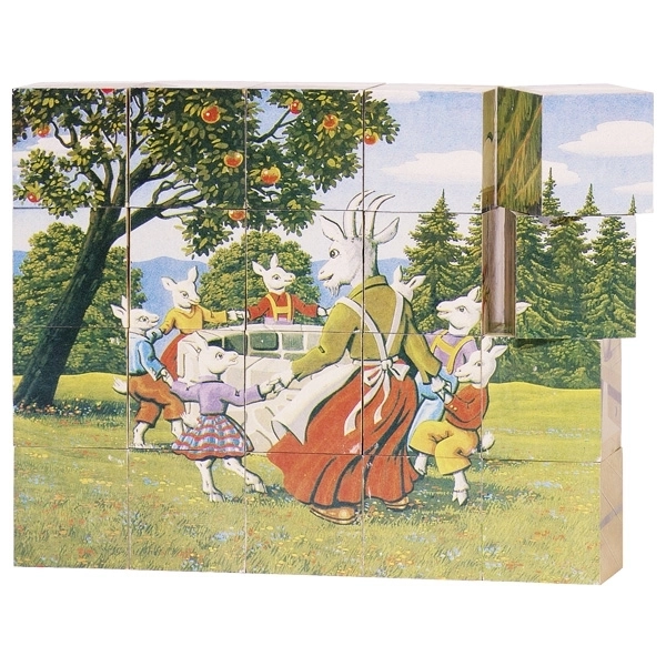 Cubes en bois Goki contes de fées 20 pcs