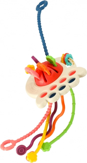 Jouet sensoriel pour bébés - anneau de dentition Bibi-inn rose