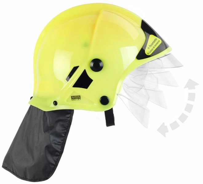 Casque de pompier, jaune