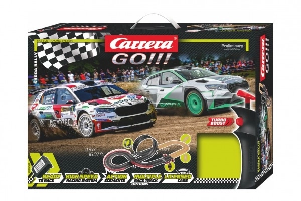 Circuit Carrera GO!!! 62584 Škoda Rally 4,9m + 2 voitures dans la boîte 58x40x10cm
