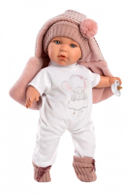 Llorens Baby Julia - poupée réaliste avec sons et corps en tissu doux - 42 cm