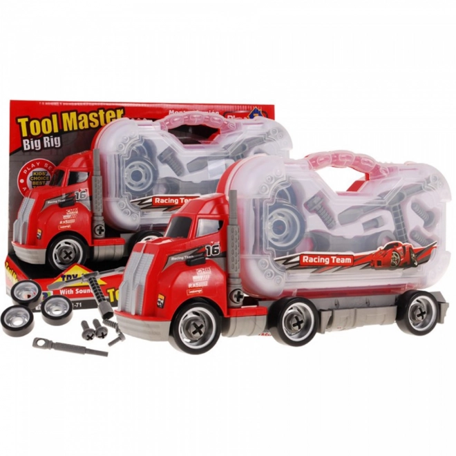 Camion 2en1 avec valise à outils pour enfants 3+
