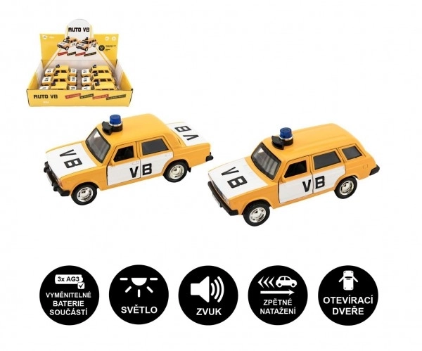 Voiture de police VB Lada à remontoir avec lumière et son