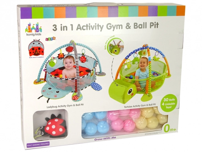 Tapis éducatif Turtle Playpen Balls pour enfant
