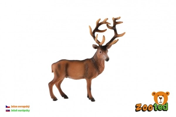 Cerf européen plastique zooted 15cm en sac