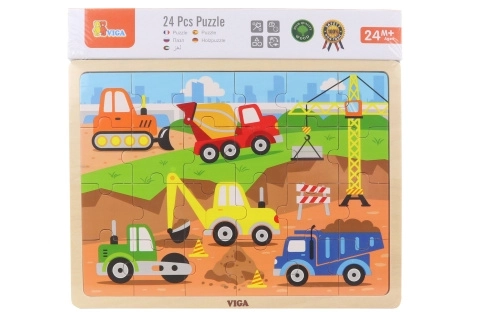 Puzzle en bois 24 pièces - chantier