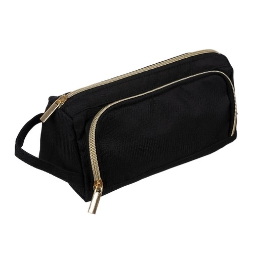 Trousse noire Maaleo à deux compartiments dépliante