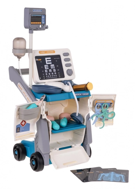 Trousse médicale avec ECG + accessoires Bleu