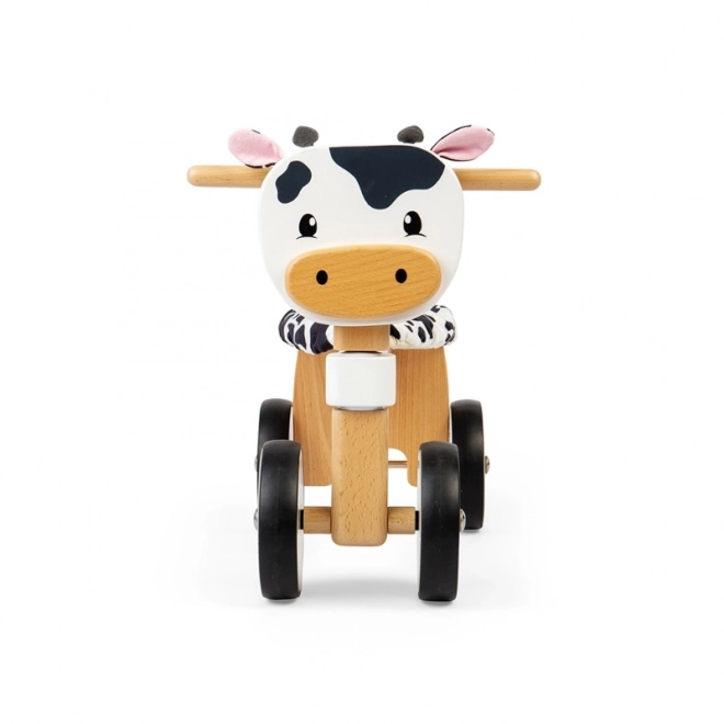 Trottinette en bois vache pour enfants