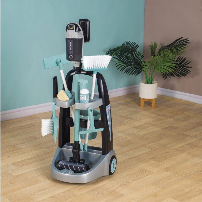 Smoby Rowenta Chariot de nettoyage avec aspirateur à tige