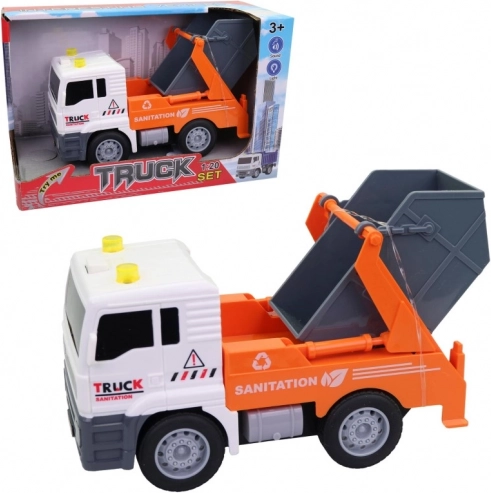 Camion benne à ordures à piles