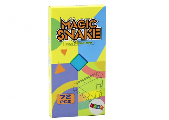 Jeu de puzzle Bloky Serpent éducatif coloré 72 pièces.