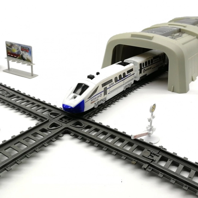 Ensemble de train électrique Woopie avec pont et tunnel