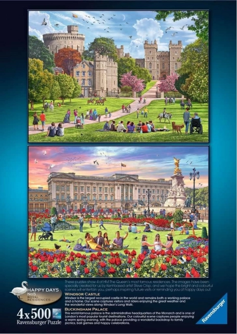 Puzzle Ravensburger Résidences Royales du Royaume-Uni 4x500 pièces