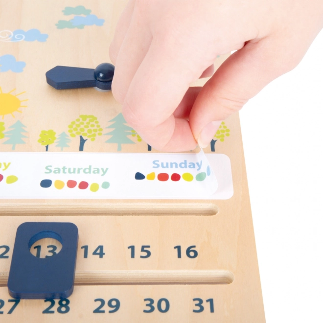 Calendrier didactique Small Foot avec horloge