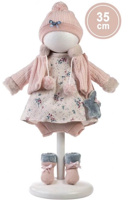 Llorens 535S SARA - poupée réaliste avec corps en tissu souple - 35 cm