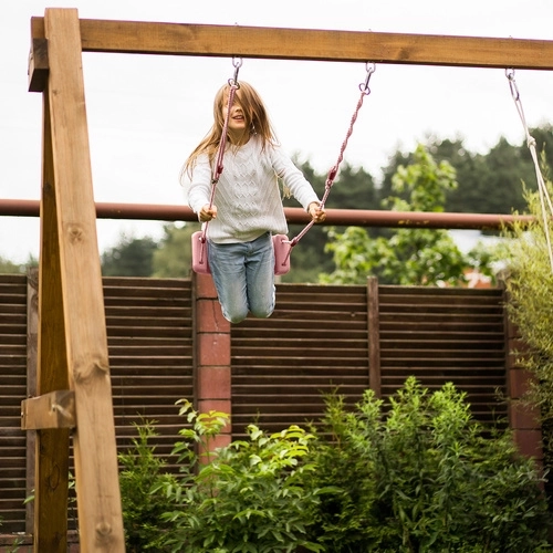 Balançoire pour enfants à corde rose