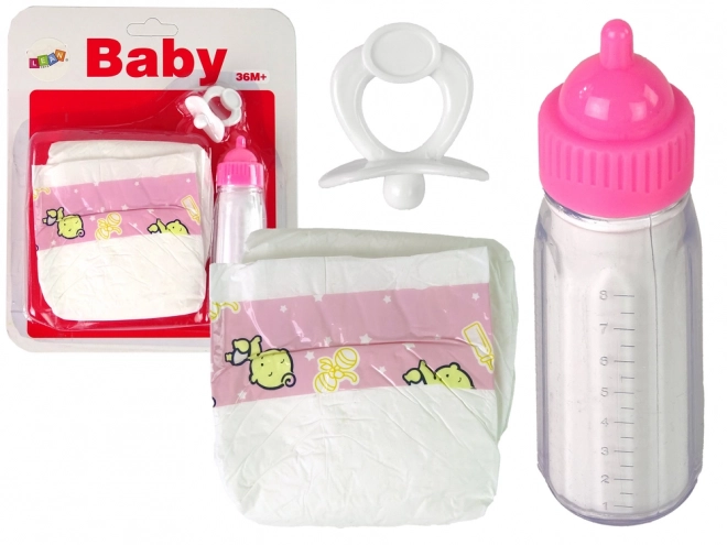 Kit d'accessoires pour poupées Tétine Biberon Couches