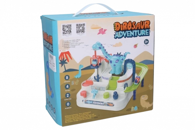 Piste d'obstacles multifonctions avec dinosaure et petites trains