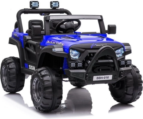 Voiture électrique pour enfants 12V bleue avec roues EVA et télécommande