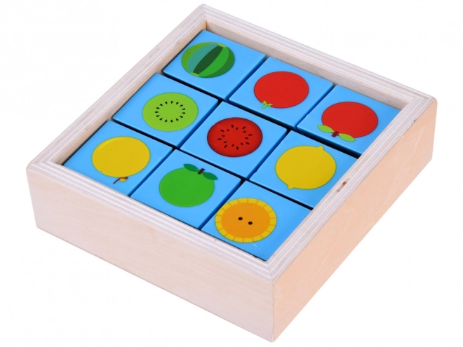 Cubes éducatifs en bois avec images